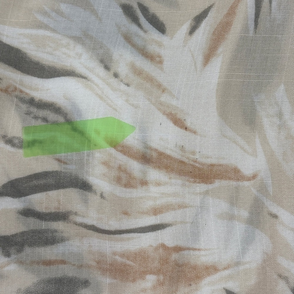 Philosophy XS‎ Abstract Palm Print Button Shirt Raw Hem Short Sleeve Rayon - Picture 7 of 13